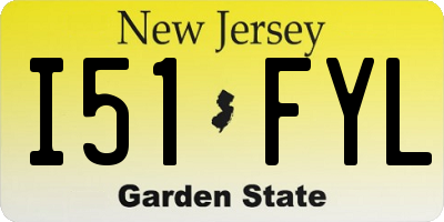 NJ license plate I51FYL