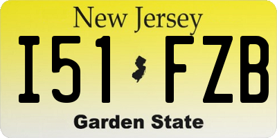 NJ license plate I51FZB