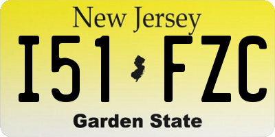 NJ license plate I51FZC