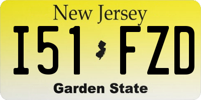 NJ license plate I51FZD