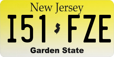 NJ license plate I51FZE