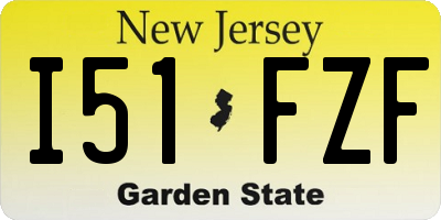 NJ license plate I51FZF
