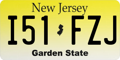 NJ license plate I51FZJ