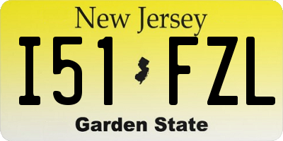 NJ license plate I51FZL