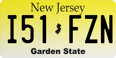 NJ license plate I51FZN