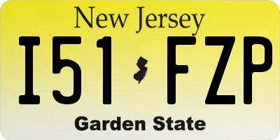NJ license plate I51FZP
