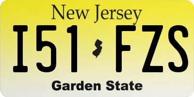 NJ license plate I51FZS