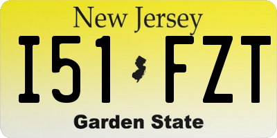 NJ license plate I51FZT