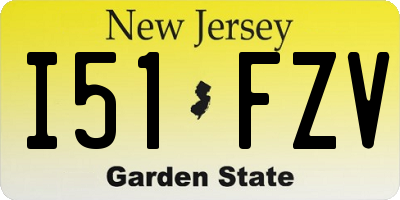 NJ license plate I51FZV