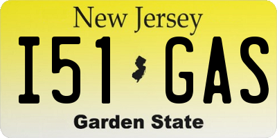 NJ license plate I51GAS
