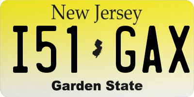 NJ license plate I51GAX