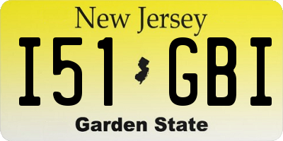 NJ license plate I51GBI