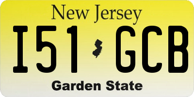 NJ license plate I51GCB