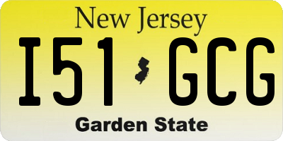 NJ license plate I51GCG