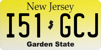 NJ license plate I51GCJ