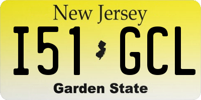 NJ license plate I51GCL