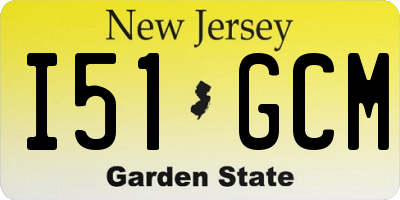 NJ license plate I51GCM