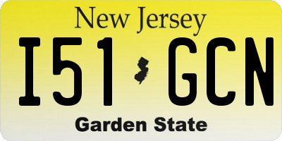 NJ license plate I51GCN