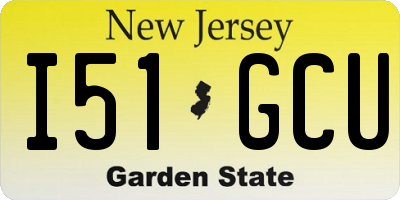 NJ license plate I51GCU