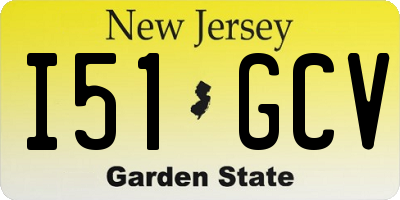 NJ license plate I51GCV