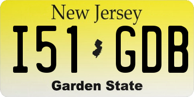 NJ license plate I51GDB