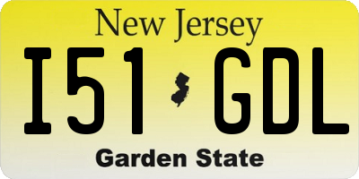 NJ license plate I51GDL