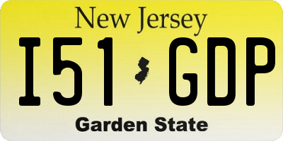 NJ license plate I51GDP