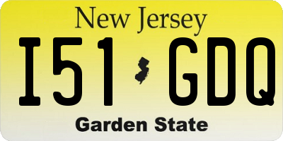 NJ license plate I51GDQ