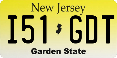 NJ license plate I51GDT