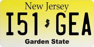 NJ license plate I51GEA