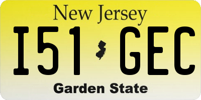 NJ license plate I51GEC