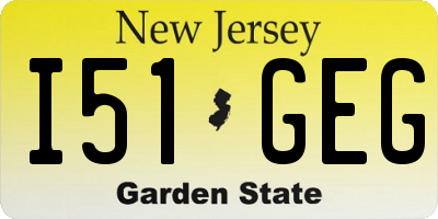 NJ license plate I51GEG
