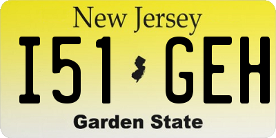 NJ license plate I51GEH