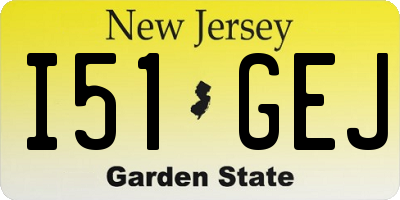 NJ license plate I51GEJ