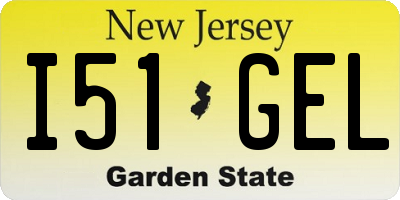 NJ license plate I51GEL