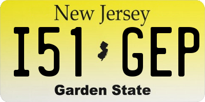 NJ license plate I51GEP