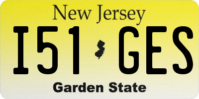 NJ license plate I51GES