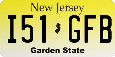 NJ license plate I51GFB