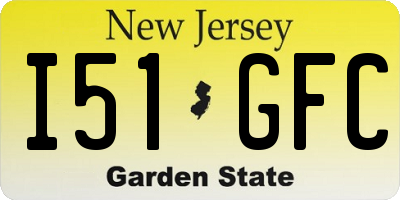 NJ license plate I51GFC