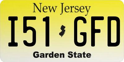 NJ license plate I51GFD