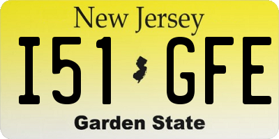 NJ license plate I51GFE
