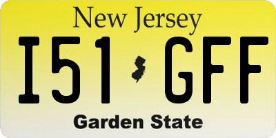 NJ license plate I51GFF