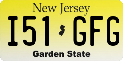 NJ license plate I51GFG