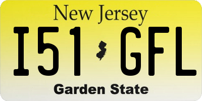 NJ license plate I51GFL