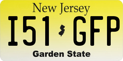 NJ license plate I51GFP