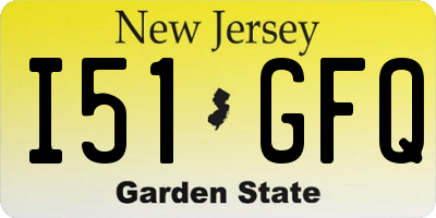 NJ license plate I51GFQ