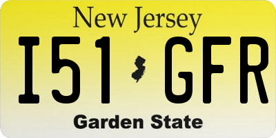 NJ license plate I51GFR