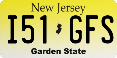 NJ license plate I51GFS