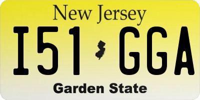 NJ license plate I51GGA