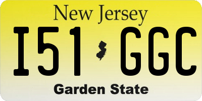NJ license plate I51GGC